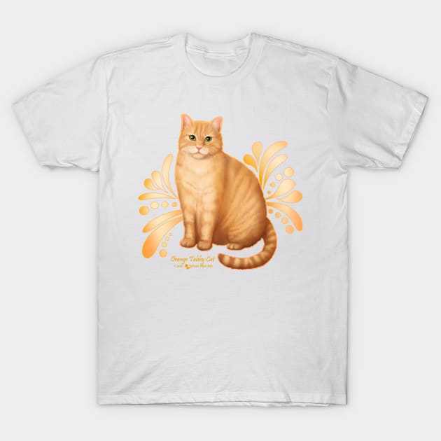 Orange Tabby Cat T-Shirt by Sylvanmistart